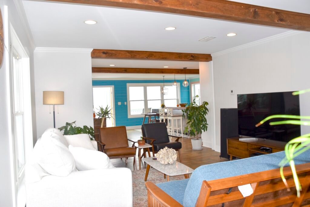 Waterfront Paradise cottage furnished living room
