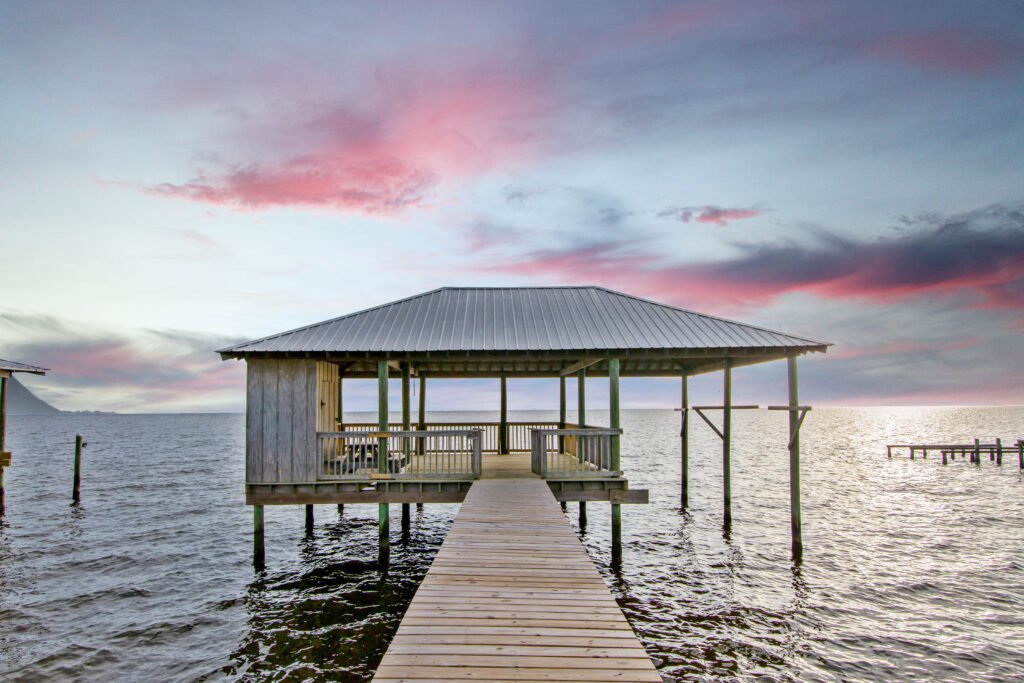 Waterfront cottage Fairhope - sunset private pier