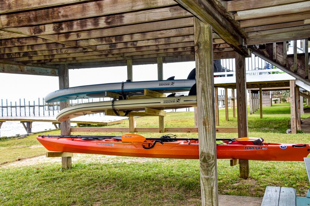 Kayaks for Fairhope cottage rental on Mobile Bay