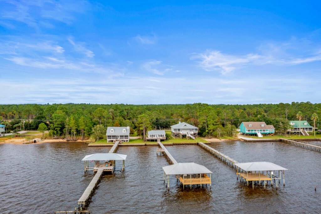 Fairhope rentals on the bay with piers and wharfs