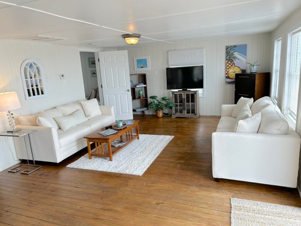 Bayhouse vacation rental living room sofas