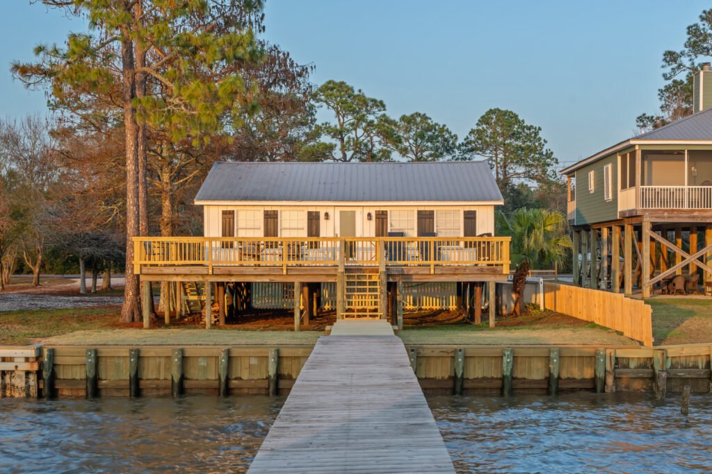 Charming Bayfront Getaway front exterior in Fairhope Alabama